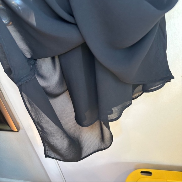 Lily Y2K Asymmetrical Whimsygoth Cowl Neck Dress. Color: Black. Size: Large. - Picture 6 of 9